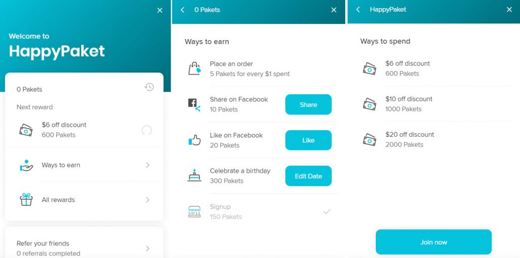 Example of loyalty program to increase Average order value